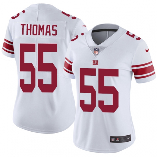 Women's Nike New York Giants #55 J.T. Thomas Elite White NFL Jersey - Ujersey