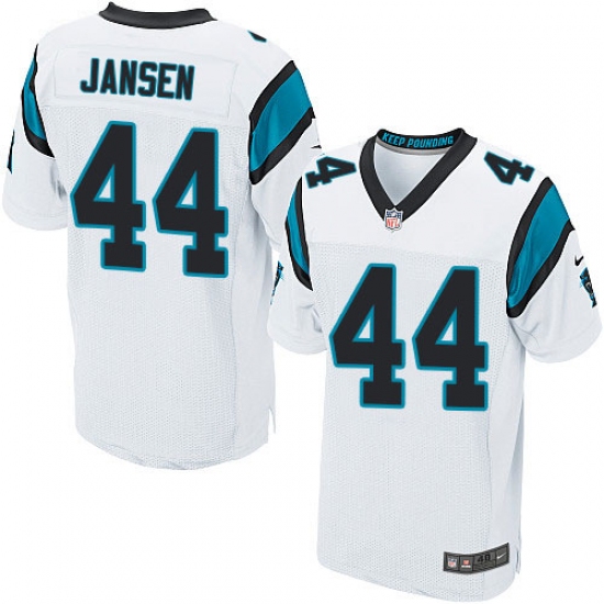 Men's Nike Carolina Panthers #44 J.J. Jansen Elite White NFL Jersey - Ujersey