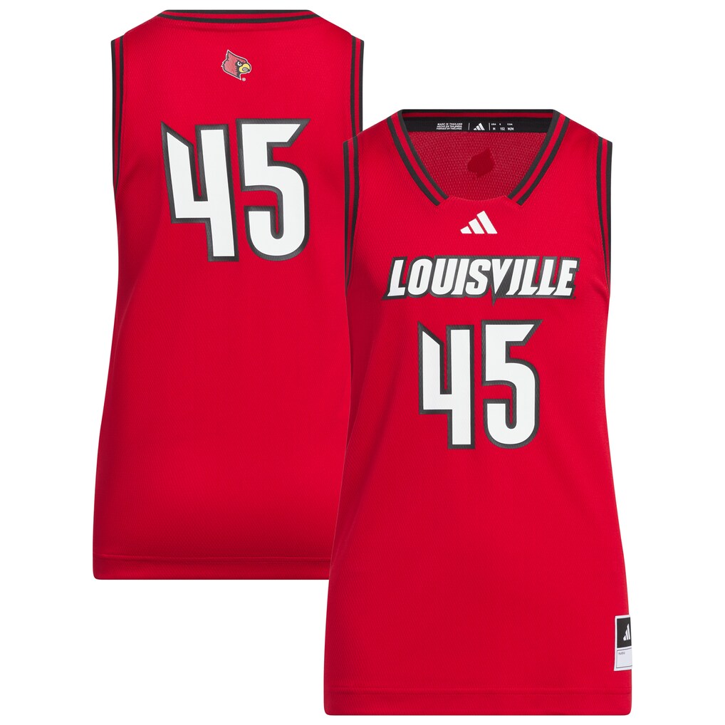 Youth adidas #45 Red Louisville Cardinals Replica Swingman Jersey - U-jersey
