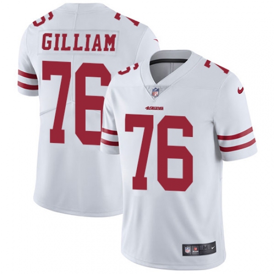 Youth Nike San Francisco 49ers #76 Garry Gilliam Elite White NFL Jersey - Ujersey