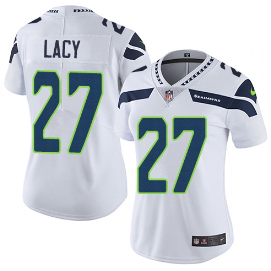 Women's Nike Seattle Seahawks #27 Eddie Lacy Elite White NFL Jersey - Ujersey