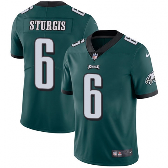Men's Nike Philadelphia Eagles #6 Caleb Sturgis Midnight Green Team Color Vapor Untouchable Limited Player NFL Jersey - Ujersey