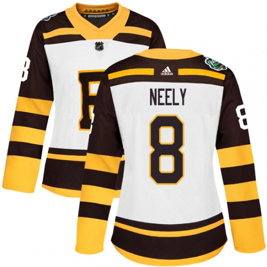 Women's Adidas Boston Bruins #8 Cam Neely Authentic White 2019 Winter Classic NHL Jersey - Ujersey