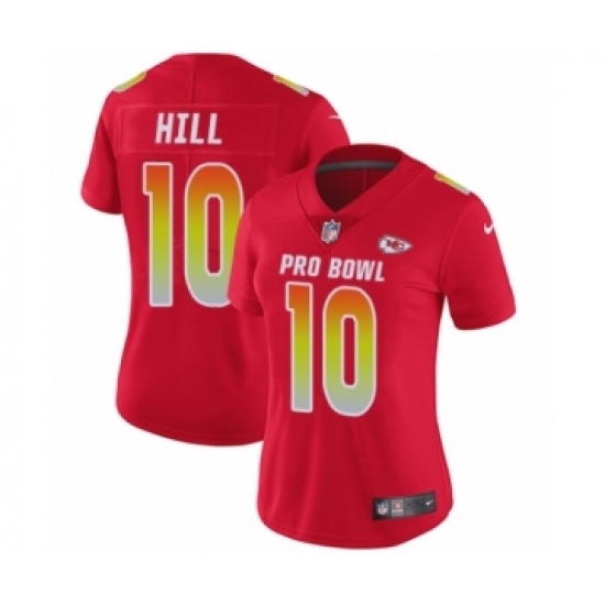 Women's Nike Kansas City Chiefs #10 Tyreek Hill Limited Red AFC 2019 Pro Bowl NFL Jersey - Ujersey