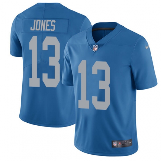 Youth Nike Detroit Lions #13 T.J. Jones Blue Alternate Vapor Untouchable Limited Player NFL Jersey - Ujersey
