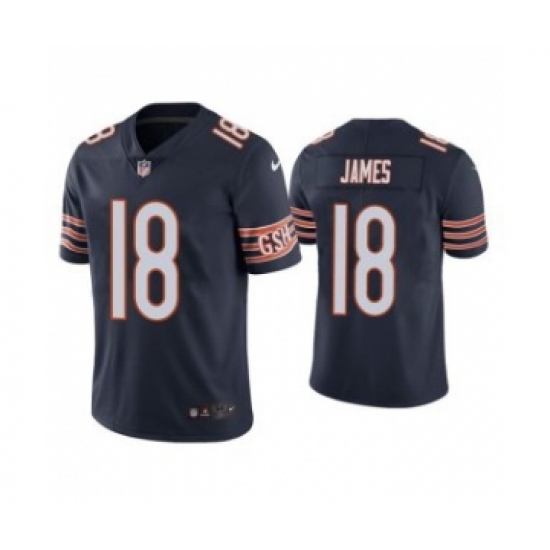 Men's Navy Chicago Bears #18 Jesse James Vapor untouchable Limited Stitched Jersey - Ujersey
