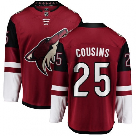 Youth Arizona Coyotes #25 Nick Cousins Authentic Burgundy Red Home Fanatics Branded Breakaway NHL Jersey - Ujersey