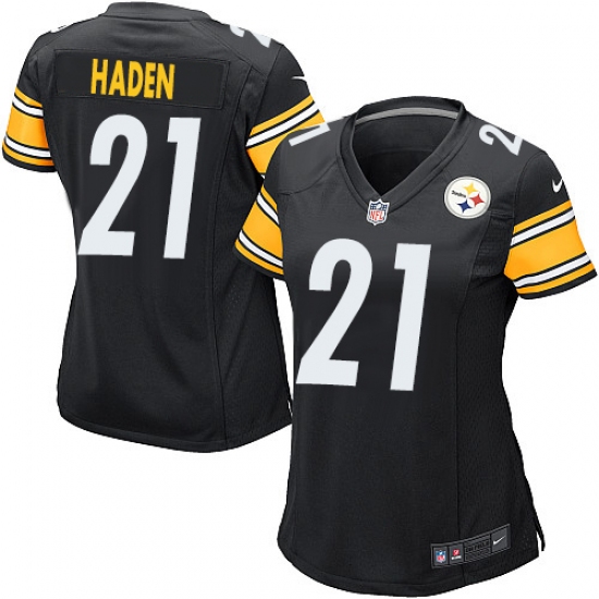 Women's Nike Pittsburgh Steelers #21 Joe Haden Game Black Team Color NFL Jersey - Ujersey