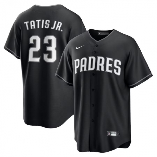Men's San Diego Padres #23 Fernando Tatis Jr. Black Limited Stitched Baseball Jersey - Ujersey