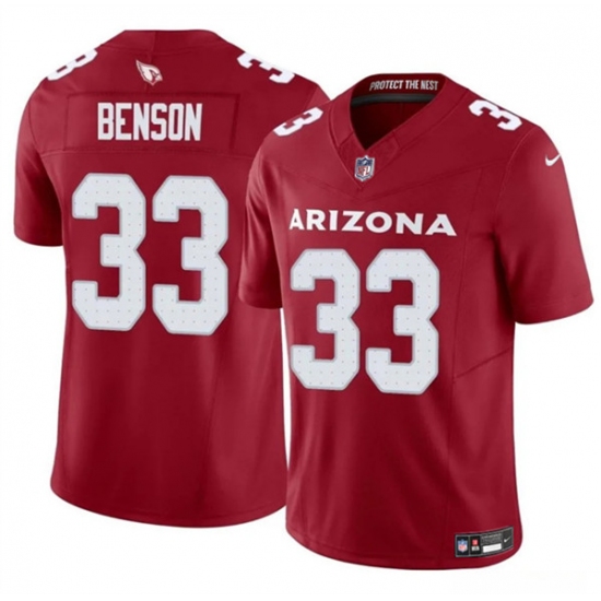 Men's Arizona Cardinals #33 Trey Benson Red 2024 F.U.S.E. Vapor Untouchable Limited Football Stitched Jersey - Ujersey