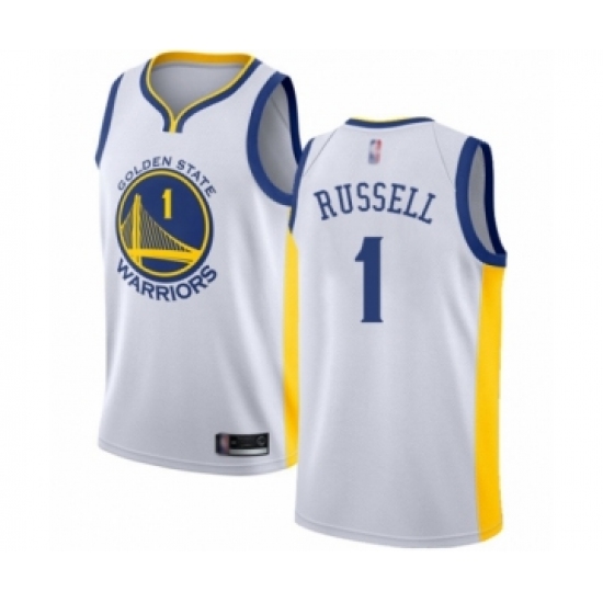 Women's Golden State Warriors #1 D'Angelo Russell Swingman White Basketball Jersey - Association Edition - Ujersey