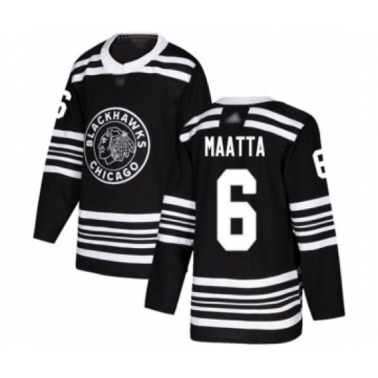 Youth Chicago Blackhawks #6 Olli Maatta Authentic Black Alternate Hockey Jersey