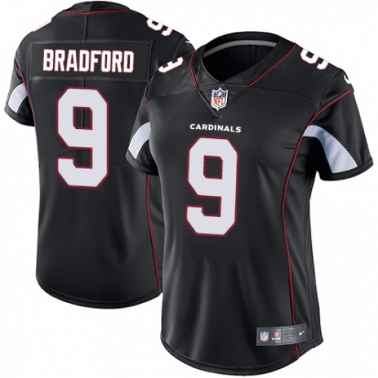 Women's Nike Arizona Cardinals #9 Sam Bradford Black Alternate Vapor Untouchable Limited Player NFL Jersey - Ujersey