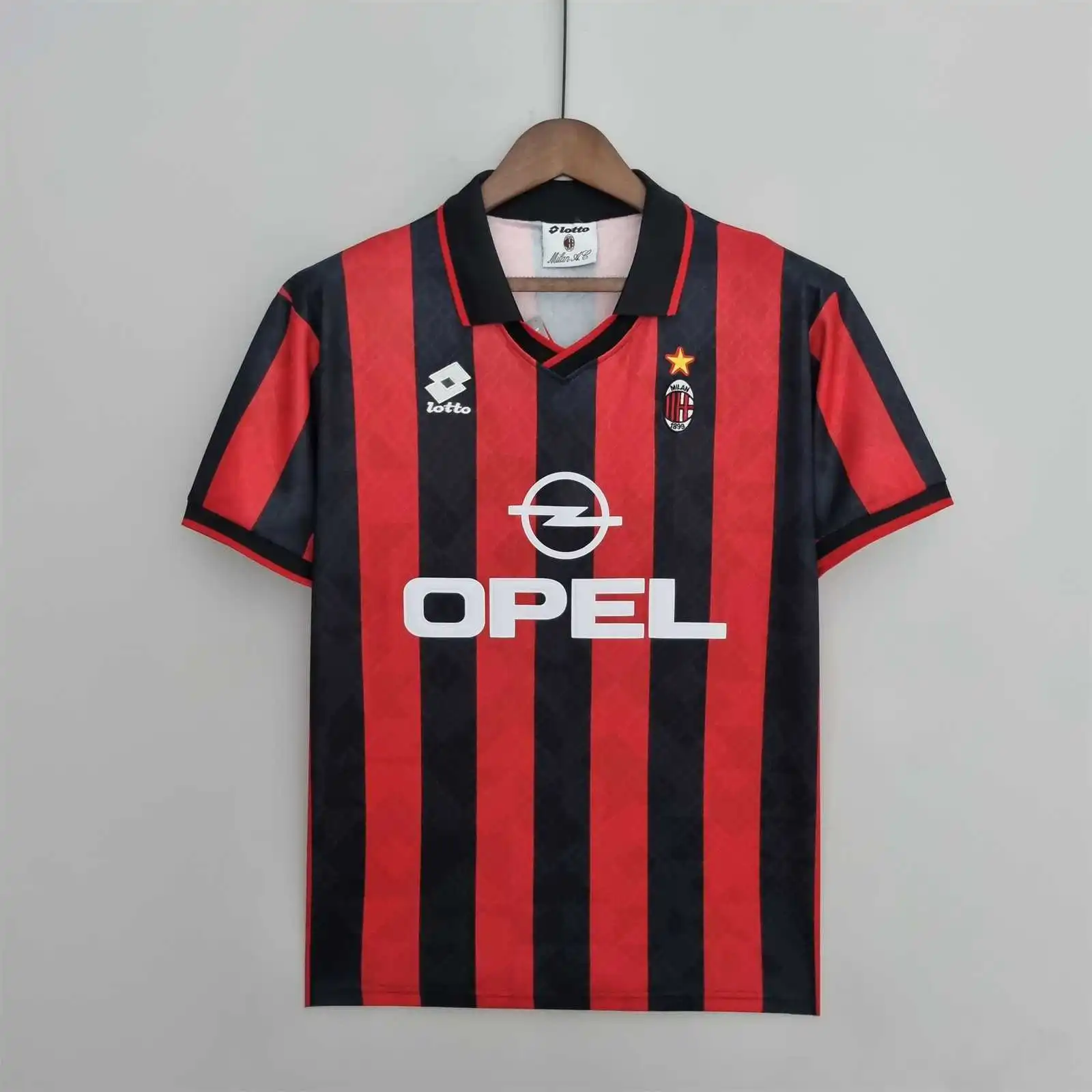 AC Milan Retro Soccer Jersey Home Custom Shirt 1995/96 - Ujersey NHL