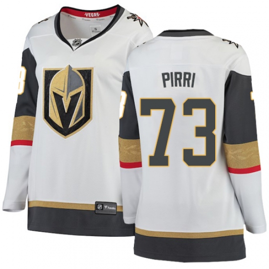 Women's Vegas Golden Knights #73 Brandon Pirri Authentic White Away Fanatics Branded Breakaway NHL Jersey - Ujersey