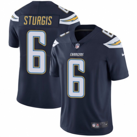 Youth Nike Los Angeles Chargers #6 Caleb Sturgis Navy Blue Team Color Vapor Untouchable Elite Player NFL Jersey - Ujersey