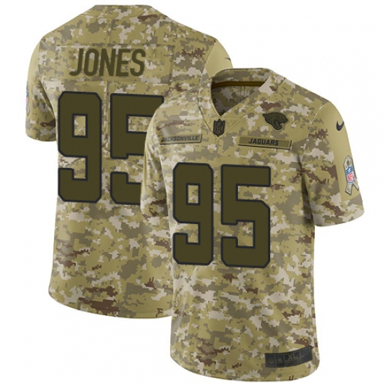 Men's Nike Jacksonville Jaguars #95 Abry Jones Limited Camo 2018 Salute to Service NFL Jersey - Ujersey