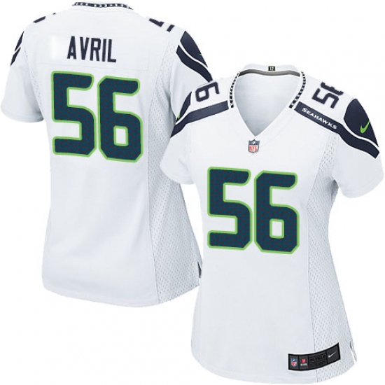 Women's Nike Seattle Seahawks #56 Cliff Avril Game White NFL Jersey - Ujersey