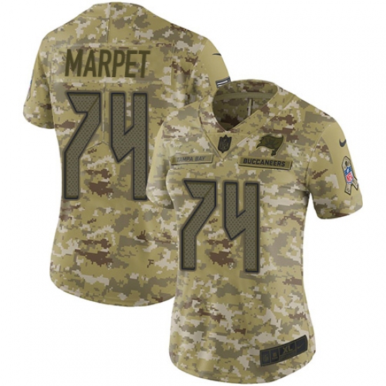 Women's Nike Tampa Bay Buccaneers #74 Ali Marpet Limited Camo 2018 Salute to Service NFL Jersey - Ujersey