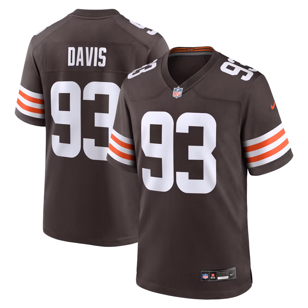 Men's Cleveland Browns Kalia Davis Nike Brown Team Game Jersey - Ujersey