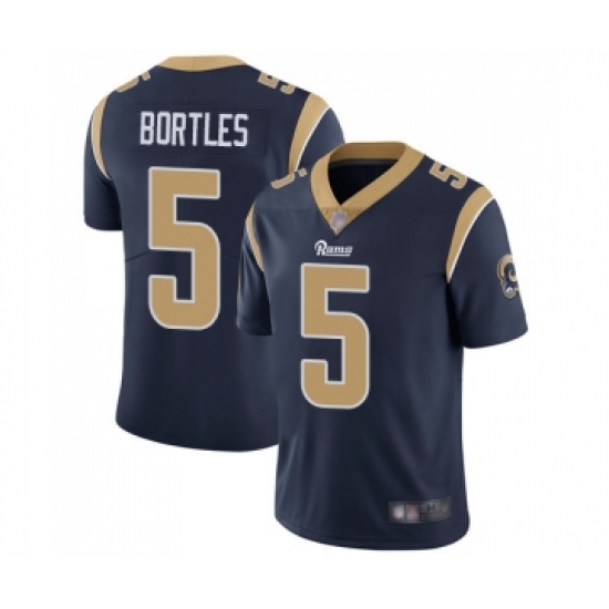 Men's Los Angeles Rams #5 Blake Bortles Navy Blue Team Color Vapor Untouchable Limited Player Football Jersey - Ujersey