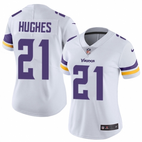 Women's Nike Minnesota Vikings #21 Mike Hughes White Vapor Untouchable Limited Player NFL Jersey - Ujersey