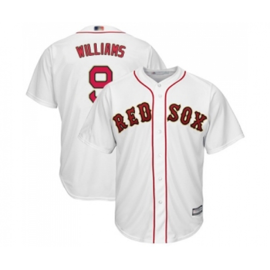 Youth Boston Red Sox #9 Ted Williams Authentic White 2019 Gold Program Cool Base Baseball Jersey - Ujersey