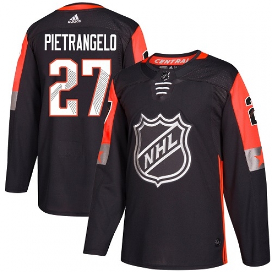 Men's Adidas St. Louis Blues #27 Alex Pietrangelo Authentic Black 2018 All-Star Central Division NHL Jersey - Ujersey