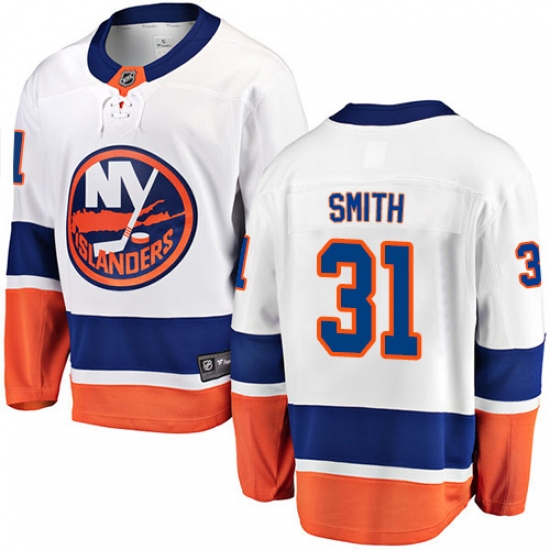 Youth New York Islanders #31 Billy Smith Fanatics Branded White Away Breakaway NHL Jersey - Ujersey