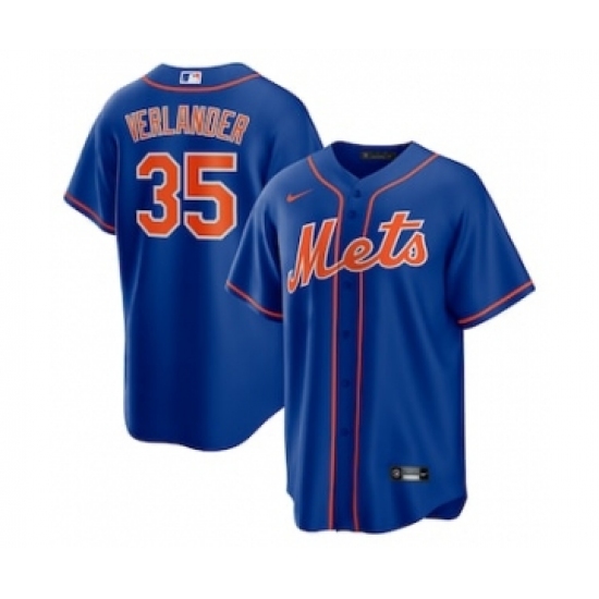 Men's New York Mets #35 Justin Verlander Blue Stitched MLB Cool Base Nike Jersey - Ujersey