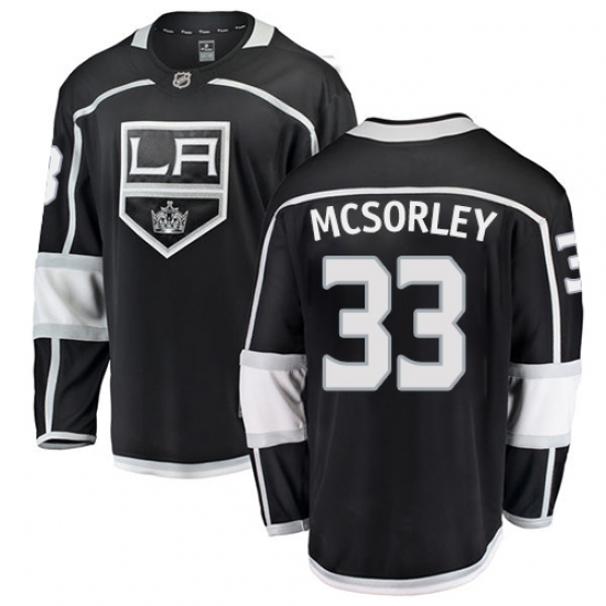 Men's Los Angeles Kings #33 Marty Mcsorley Authentic Black Home Fanatics Branded Breakaway NHL Jersey - Ujersey