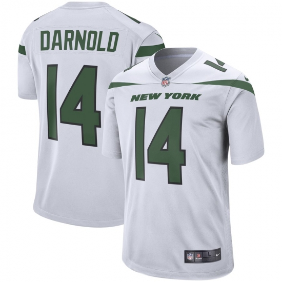 Men's New York Jets #14 Sam Darnold Nike White Player Game Jersey - Ujersey