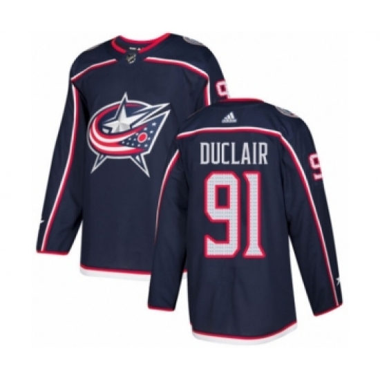 Men's Adidas Columbus Blue Jackets #91 Anthony Duclair Premier Navy Blue Home NHL Jersey - Ujersey