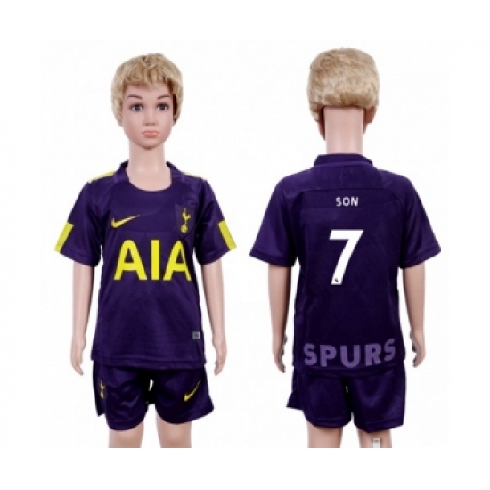 Tottenham Hotspur #7 Son Sec Away Kid Soccer Club Jersey