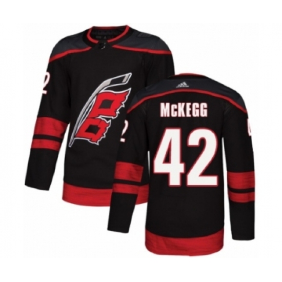Youth Adidas Carolina Hurricanes #42 Greg McKegg Premier Black Alternate NHL Jersey - Ujersey