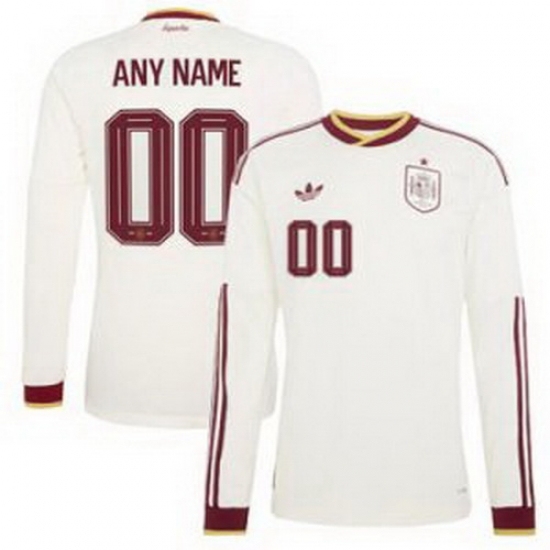Men 00 Spain Custom World Cup 2026 Away Replica Jersey 2 - Ujersey