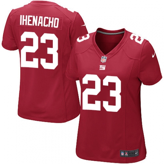 Women's Nike New York Giants #23 Duke Ihenacho Game Red Alternate NFL Jersey - Ujersey