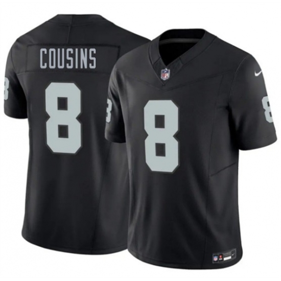 Men's Las Vegas Raiders #8 Kirk Cousins Black 2026 F.U.S.E. Vapor Untouchable Limited Football Stitched Jersey