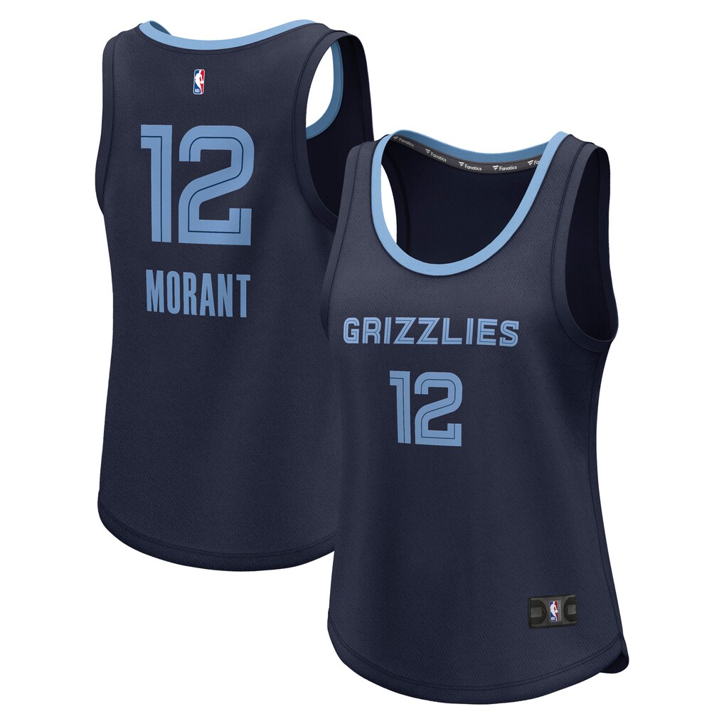 Women's Memphis Grizzlies Ja Morant Fanatics Navy Fast Break Player Jersey - Icon Edition - U-jersey
