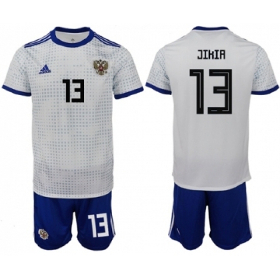 Russia #13 Jikia Away Soccer Country Jersey