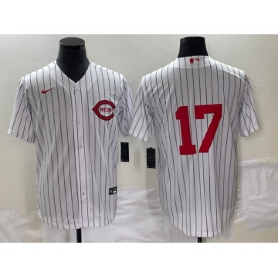 Men's Cincinnati Reds #17 Stuart Fairchild White Field of Dreams Stitched Baseball Jersey