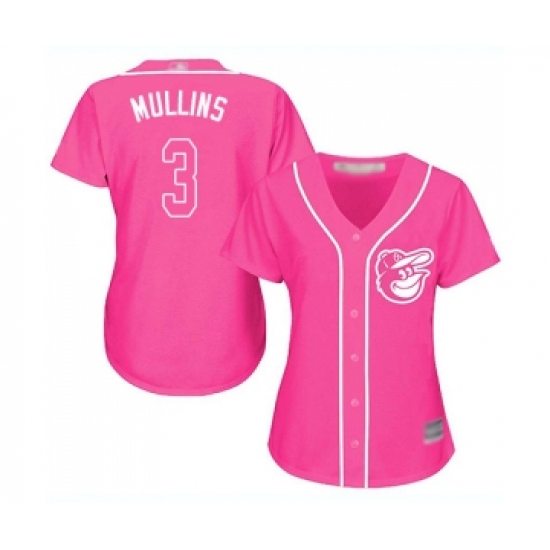 Women's Baltimore Orioles #3 Cedric Mullins Replica Pink Fashion Cool Base Baseball Jersey - Ujersey