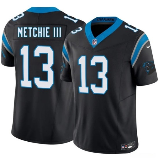 Men's Carolina Panthers #13 John Metchie III Black 2026 F.U.S.E. Vapor Limited Football Stitched Jersey - Ujersey