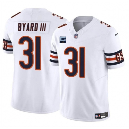 Men's Chicago Bears #31 Kevin Byard III White 2025 F.U.S.E. With 2-Star C Vapor Untouchable Limited Stitched Football Jersey - Ujersey