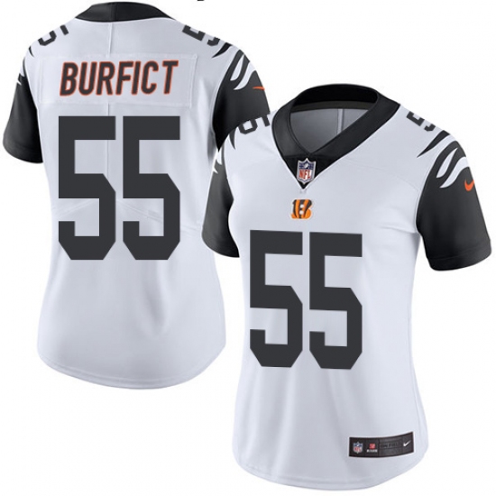 Women's Nike Cincinnati Bengals #55 Vontaze Burfict Limited White Rush Vapor Untouchable NFL Jersey - Ujersey