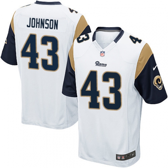 Men's Nike Los Angeles Rams #43 John Johnson Game White NFL Jersey - Ujersey