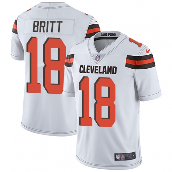 Youth Nike Cleveland Browns #18 Kenny Britt White Vapor Untouchable Limited Player NFL Jersey - Ujersey