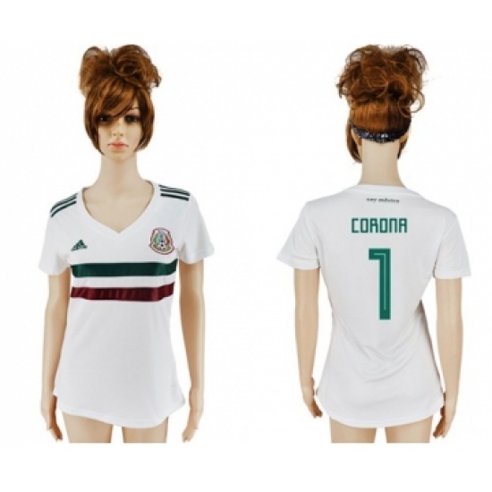 Women's Mexico #1 Corona Away Soccer Country Jersey