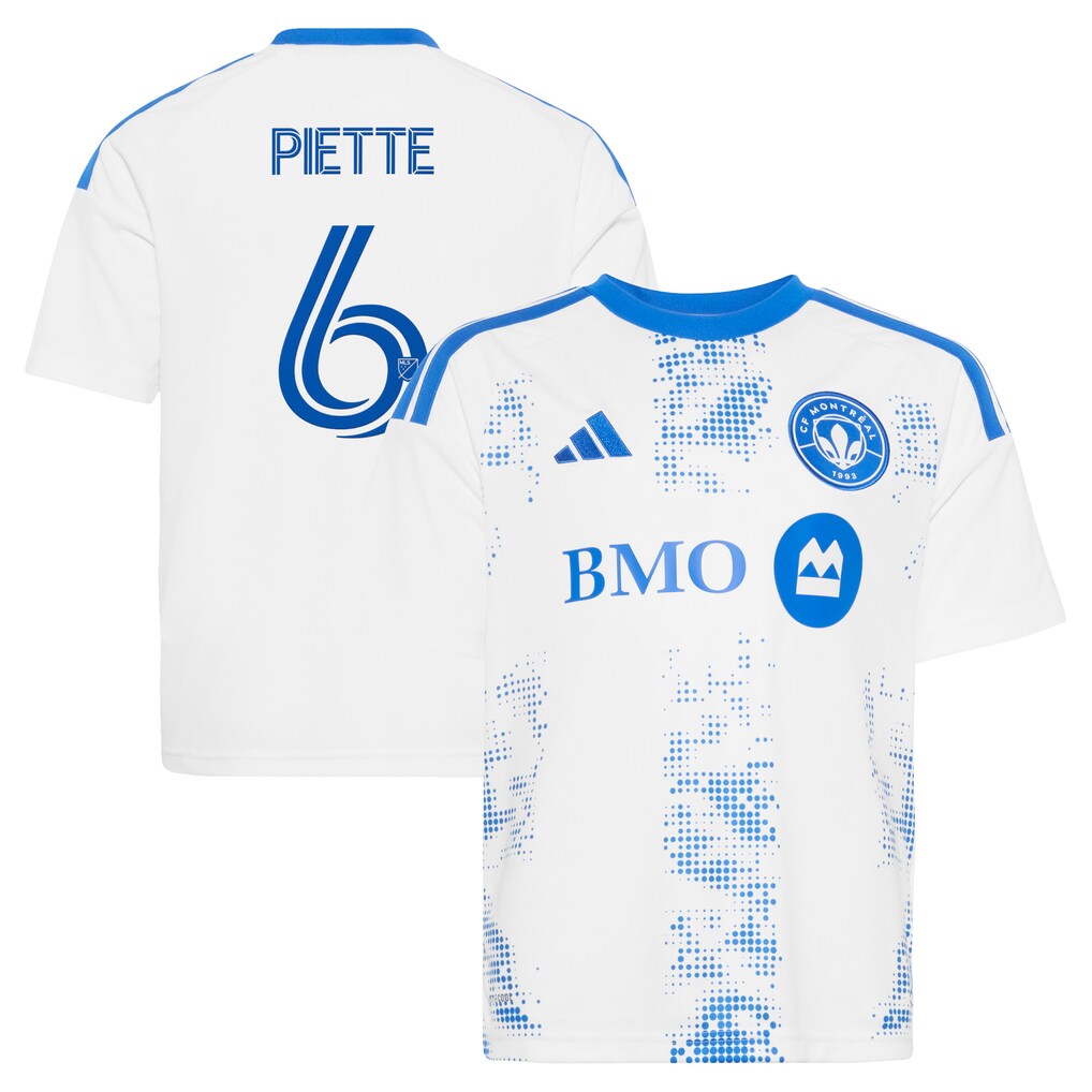 Youth CF Montreal Samuel Piette adidas White 2026 The Procure Jersey Replica Jersey - Ujersey