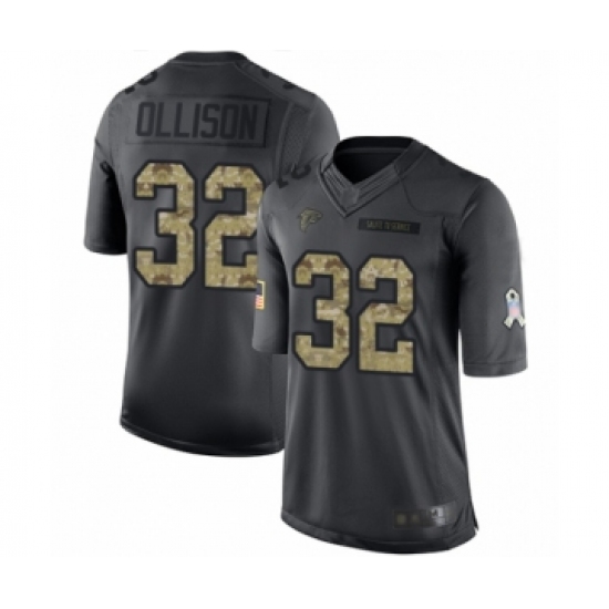 Men's Atlanta Falcons #32 Qadree Ollison Limited Black 2016 Salute to Service Football Jersey - Ujersey